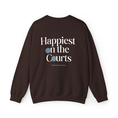 Happiest on the Courts Crewneck Sweatshirt - WT