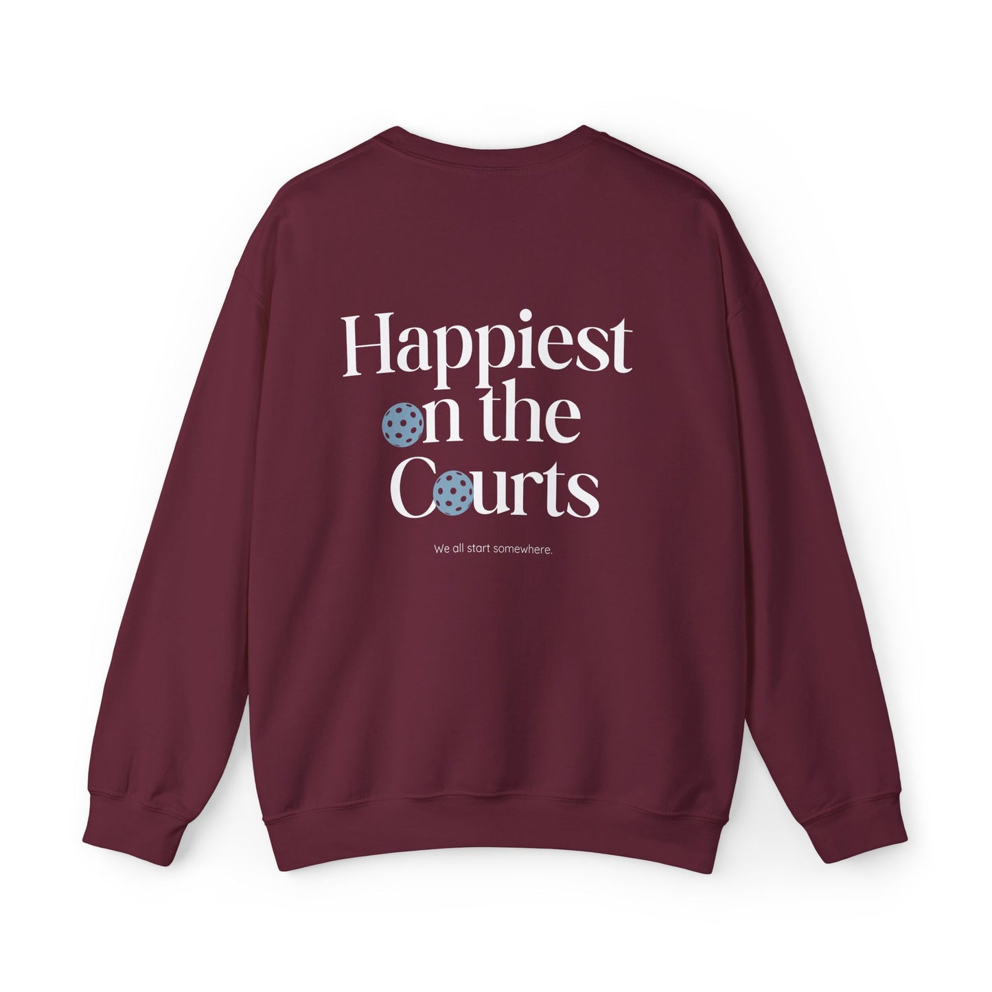 Happiest on the Courts Crewneck Sweatshirt - WT